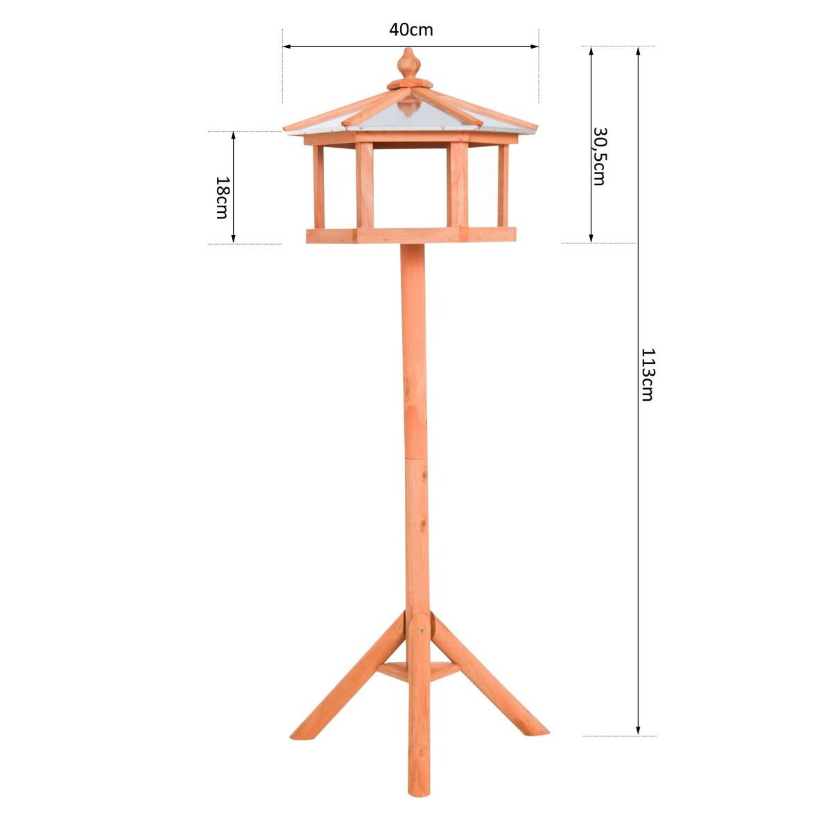 PawHut Vogelhaus braun Kiefer H/D: ca. 110x40 cm