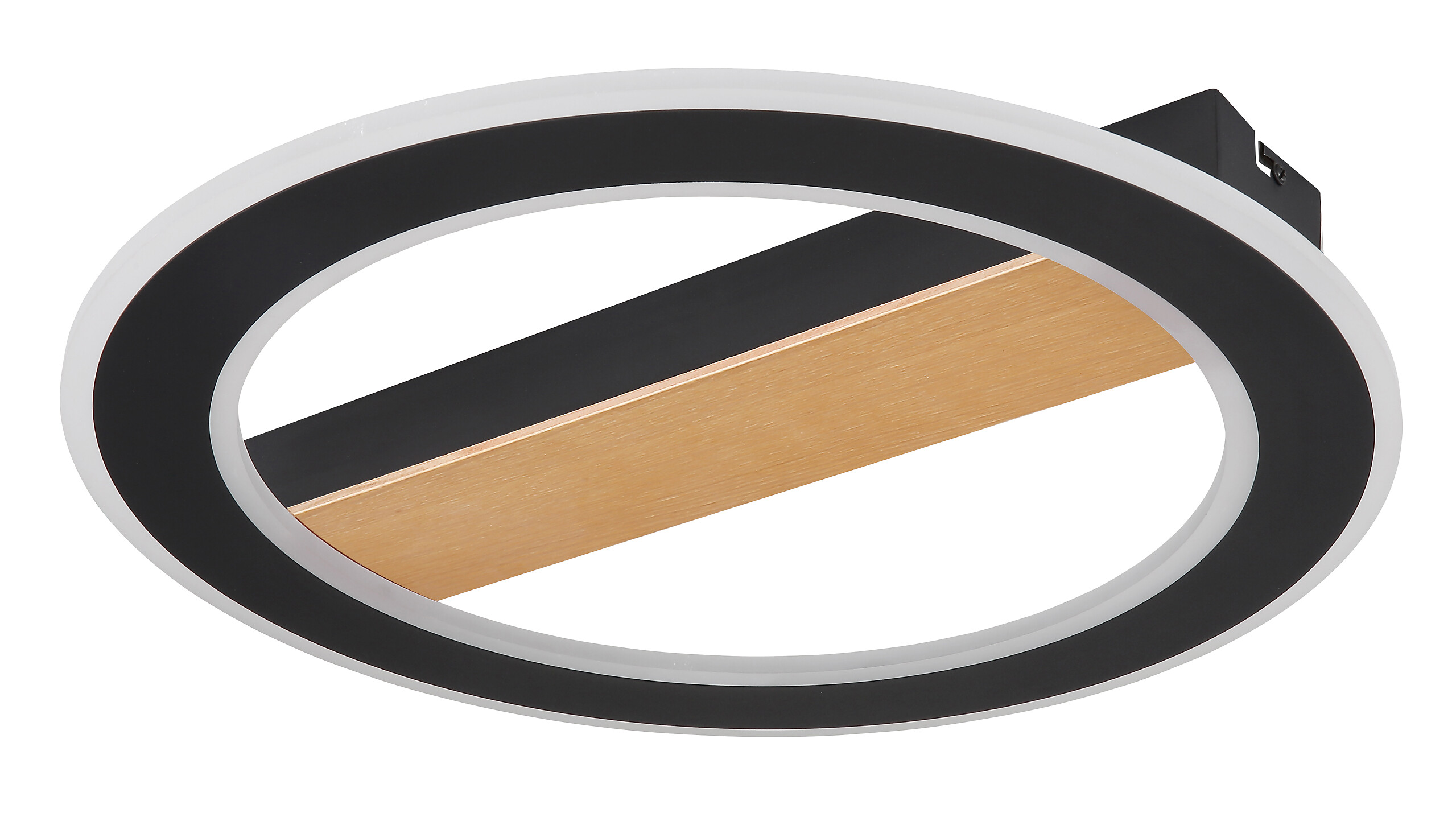 GLOBO Deckenleuchte Mattia schwarz Opal dunkelbraun Metall Acryl Holz H/D: ca. 5,5x45 cm