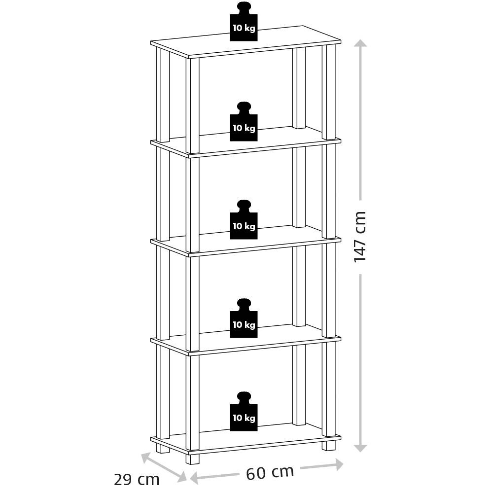 Kesper Regal grau Kunststoff B/H/L: ca. 29x147x60 cm