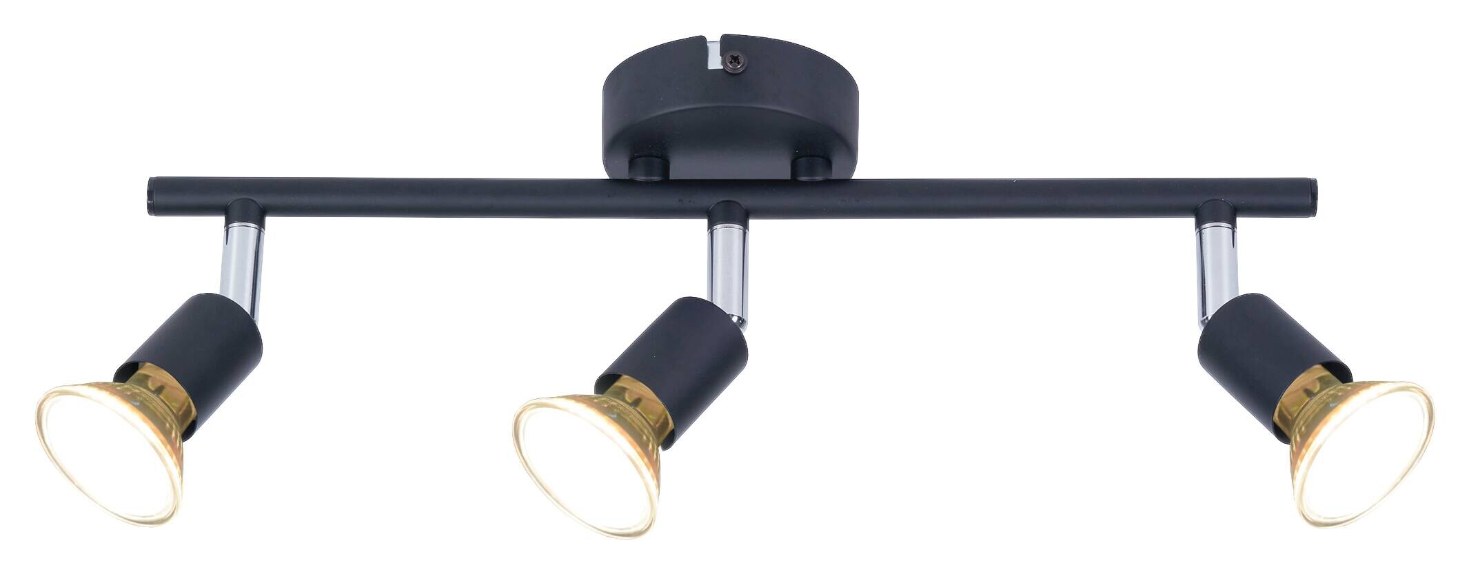 POCOline Spotbalken Boris schwarz B/H/L: ca. 10x8x36 cm 3 Brennstellen