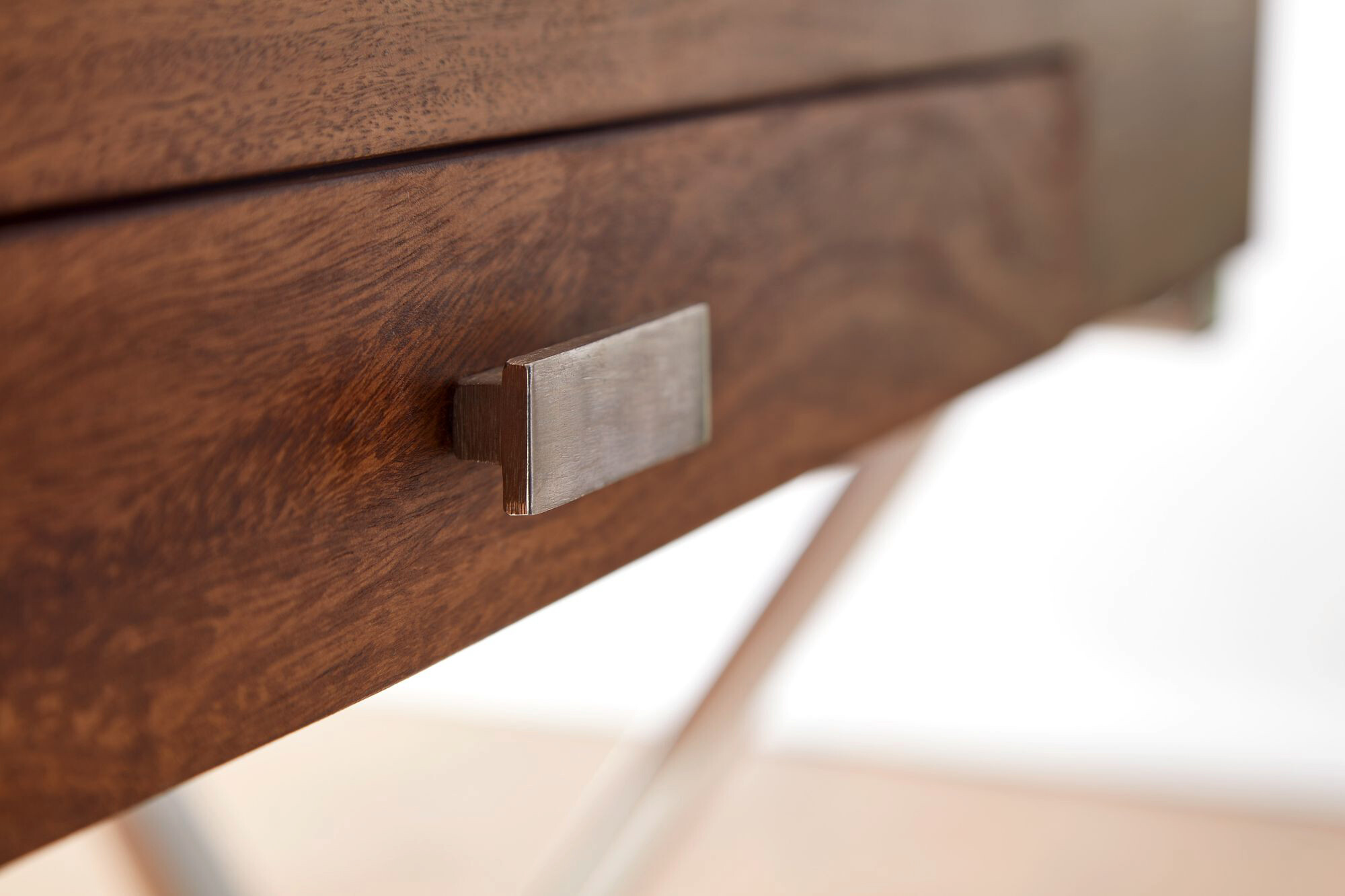 Schreibtisch natur Edelstahl verchromt B/H/T: ca. 120x78x55 cm