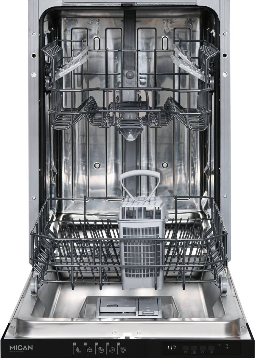 Mican Einbaugeschirrspüler GSV45D Edelstahloptik Edelstahl B/H/T: ca. 44,8x82x55 cm Mican Einbaugeschirrspüler GSV45D Edelstahloptik Edelstahl B/H/T: ca. 44,8x82x55 cm