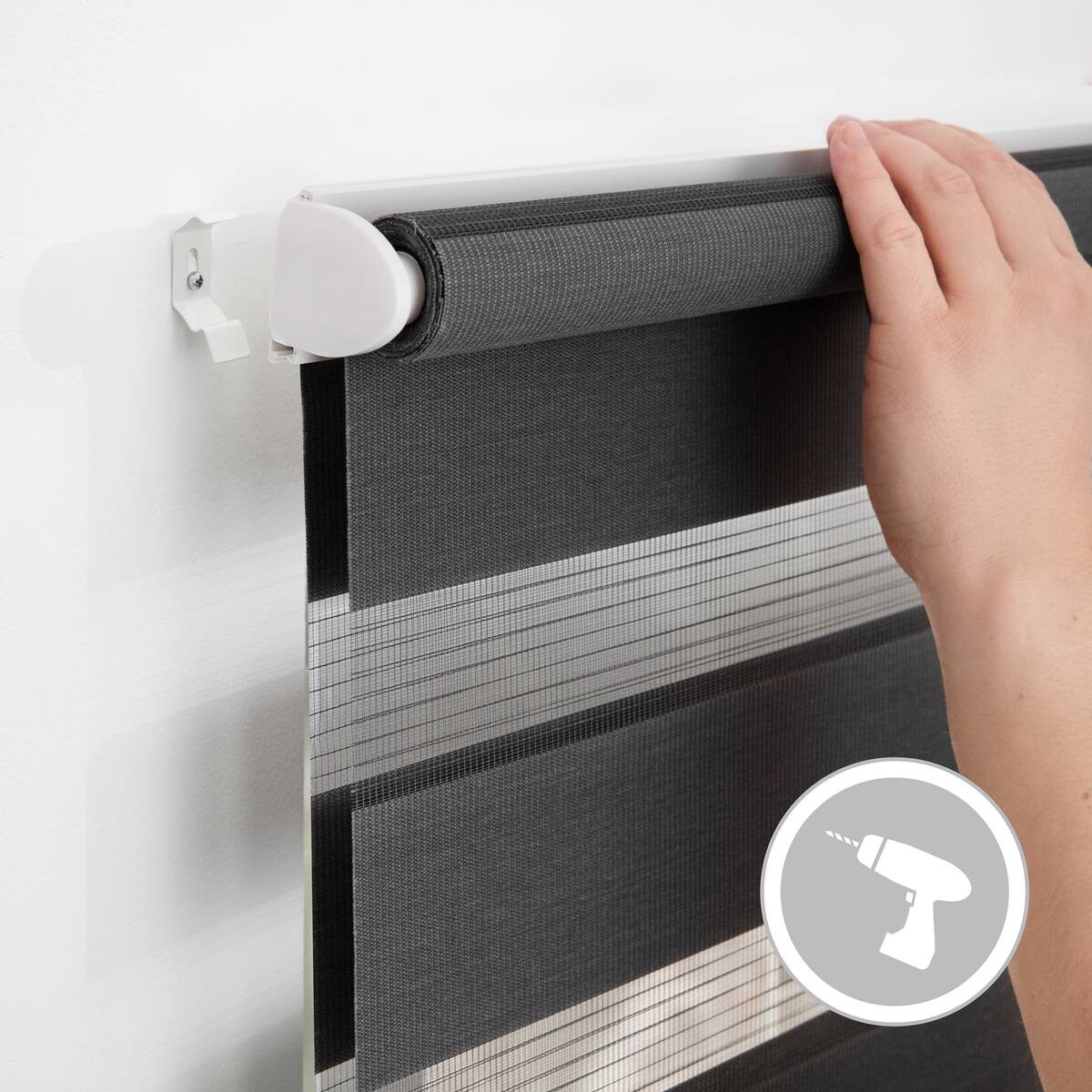 LICHTBLICK Doppelrollo Duo anthrazit B/L: ca. 70x220 cm