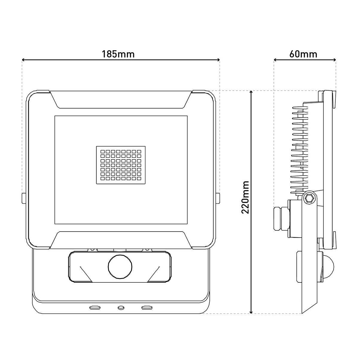 LED-Außenleuchte 5236022 schwarz B/H/T: ca. 18,5x22x6 cm