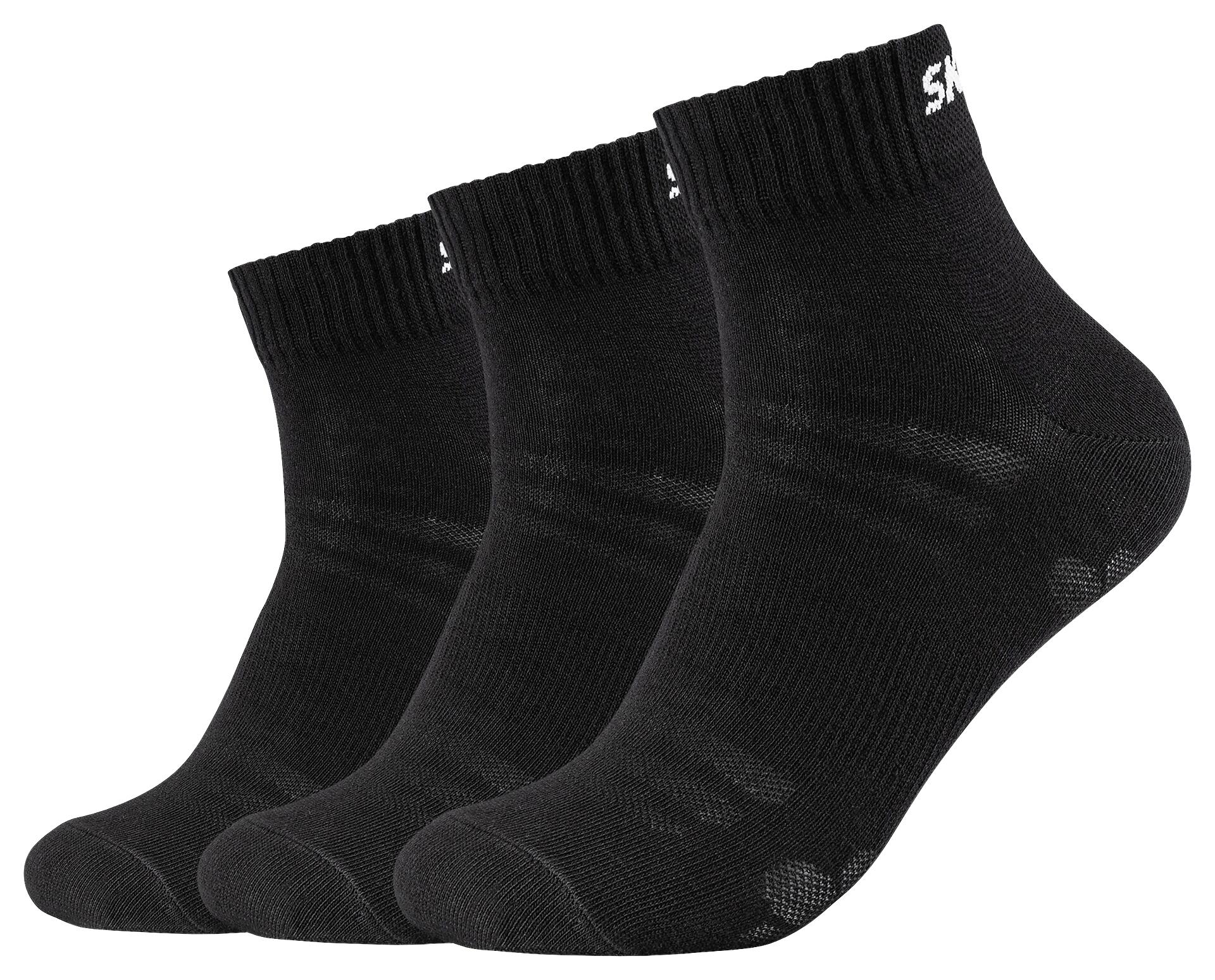 Skechers Damen & Herren-Socken Skechers schwarz 3 Packstücke Größe 43-46