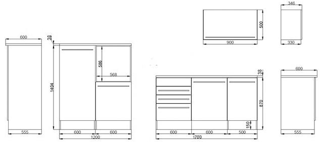 Respekta Doppelblock Premium weiß hochglänzend B/H/T: ca. 290x200x60 cm