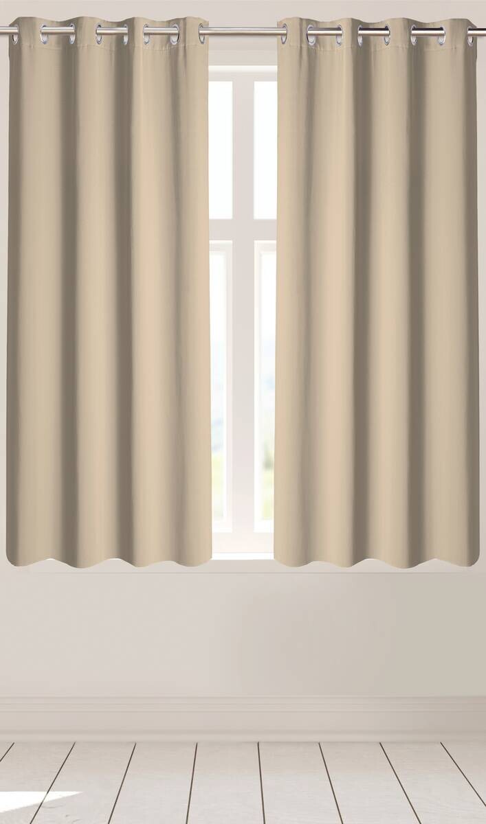 Ösenvorhang Verona sand B/L: ca. 140x175 cm