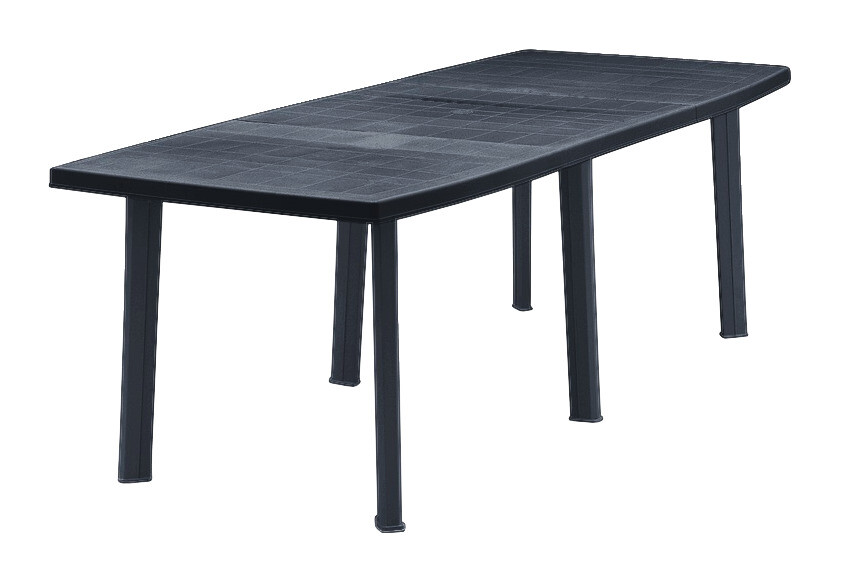 ProGarden Tisch Trio anthrazit Kunststoff B/H/L: ca. 90x72x216 cm