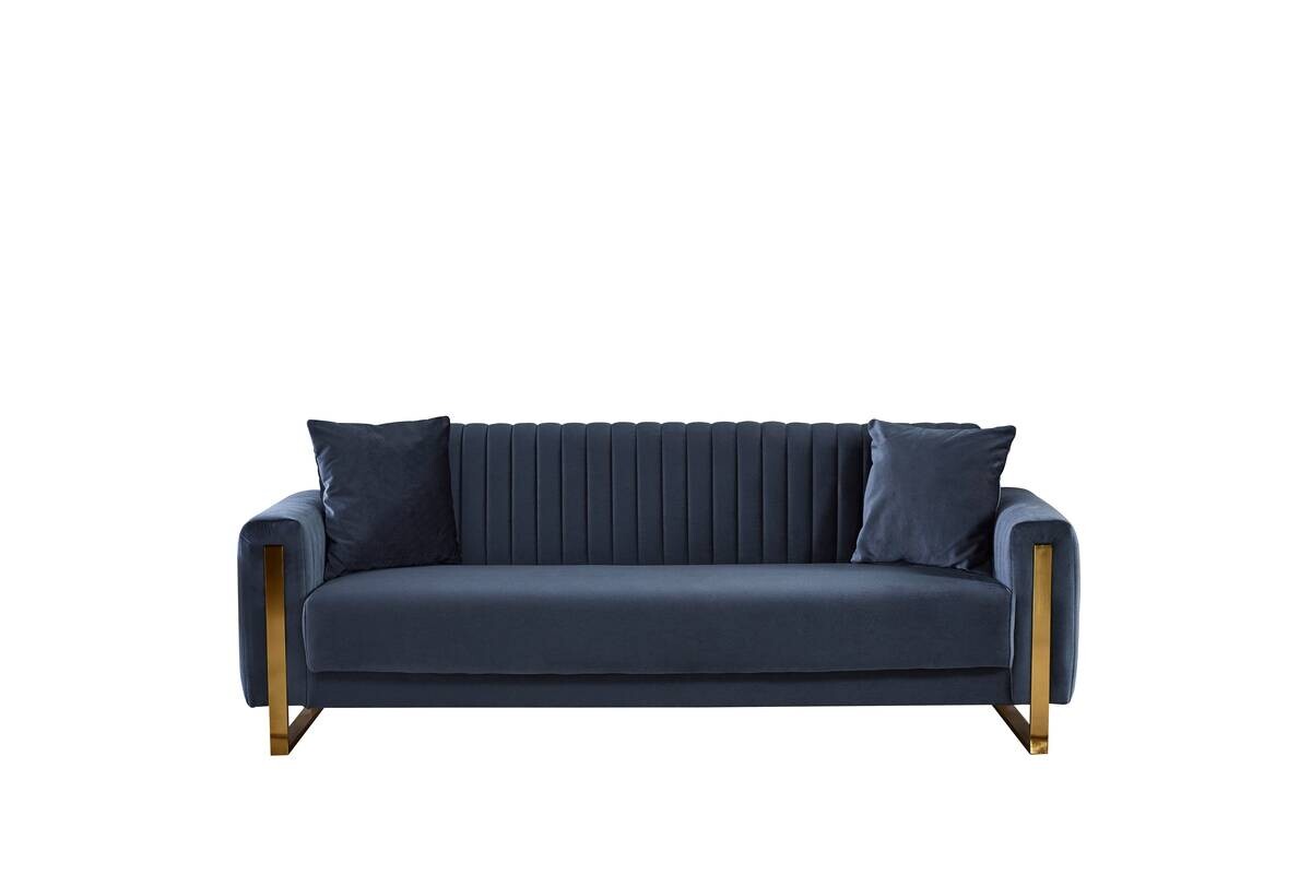 Sofa anthrazit Microfaser B/H/T: ca. 237x86x87 cm