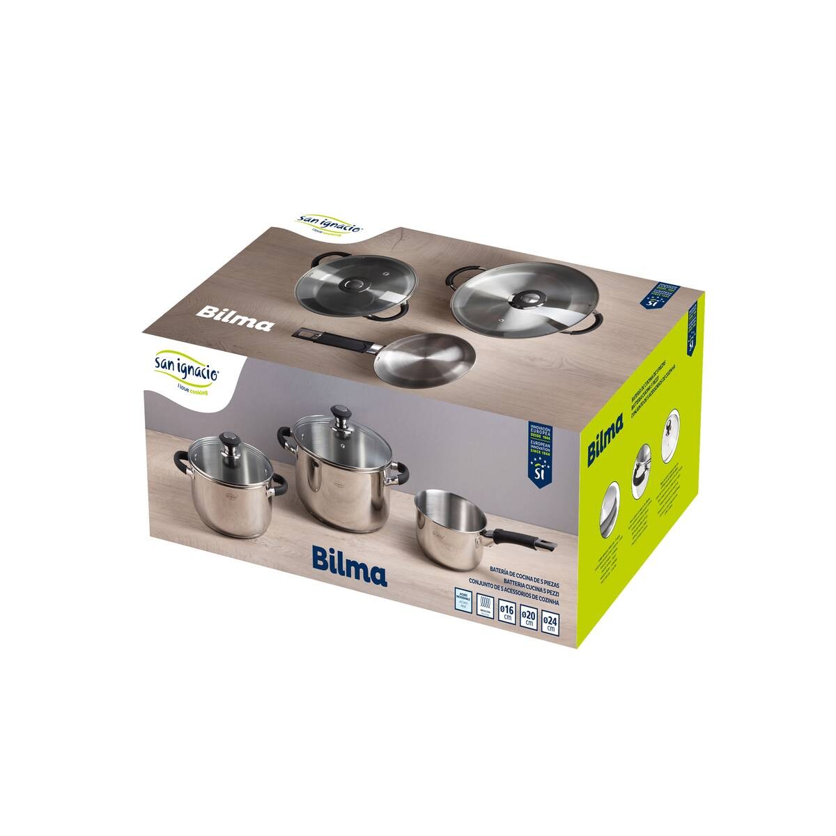 SAN IGNACIO Topfset BILMA silber Aluminium 5 tlg.