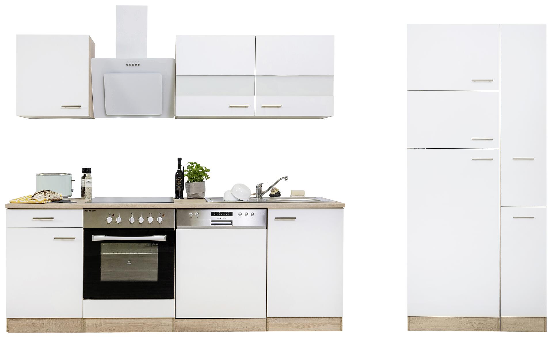 Respekta Küchenblock Economy weiß B/H/T: ca. 310x200x60 cm