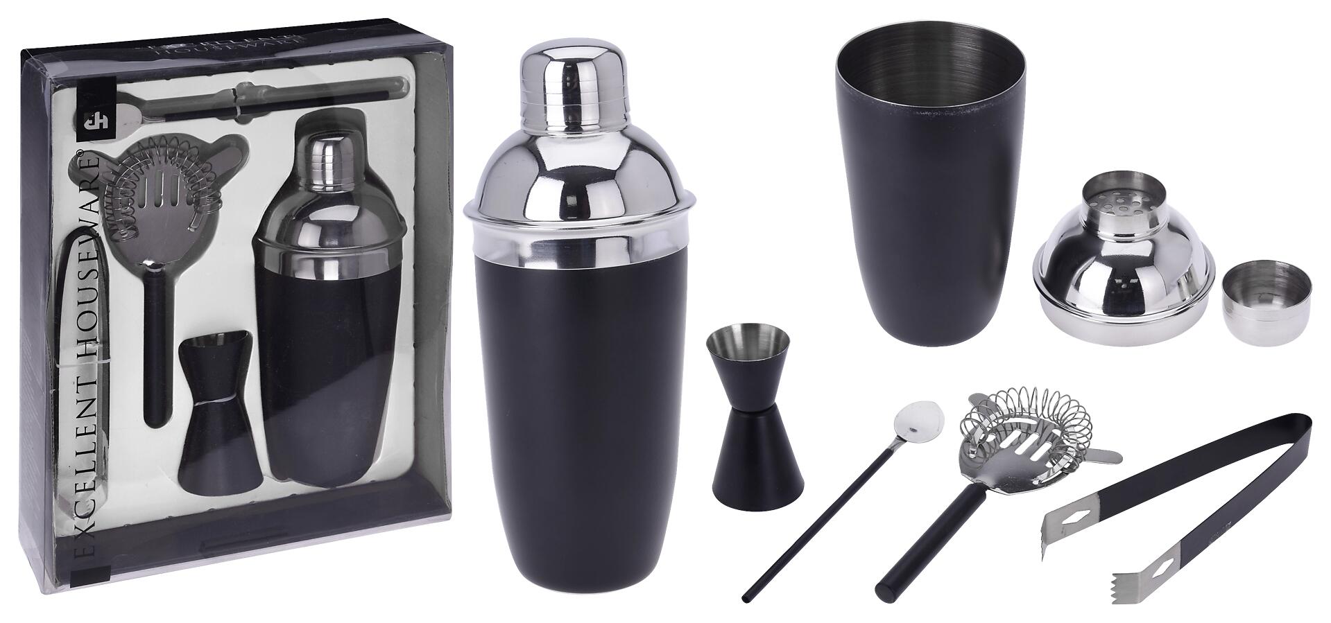 Cocktailset schwarz Edelstahl