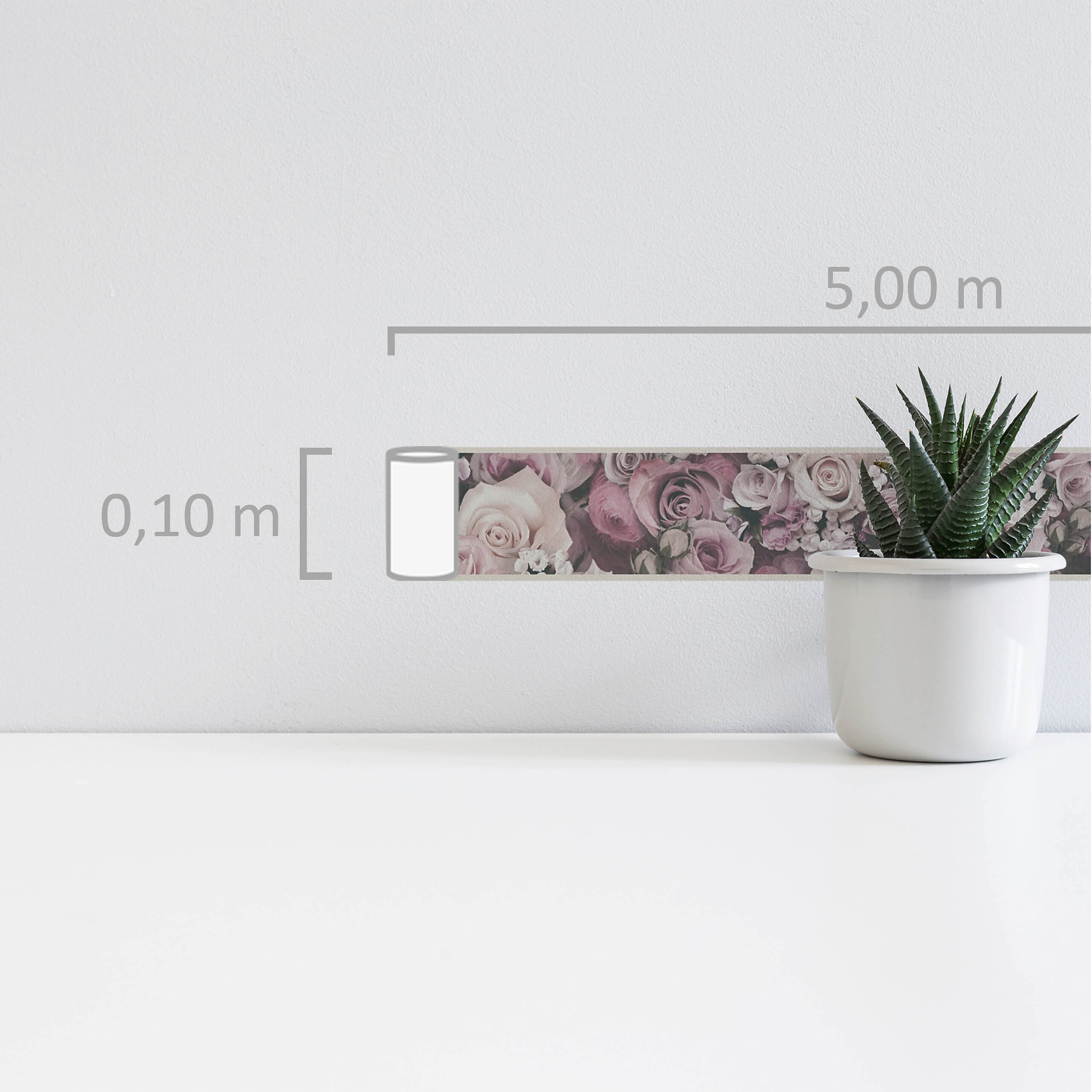 A.S.Creation Bordüre pastell B/H/D: ca. 10x500x6,5 cm