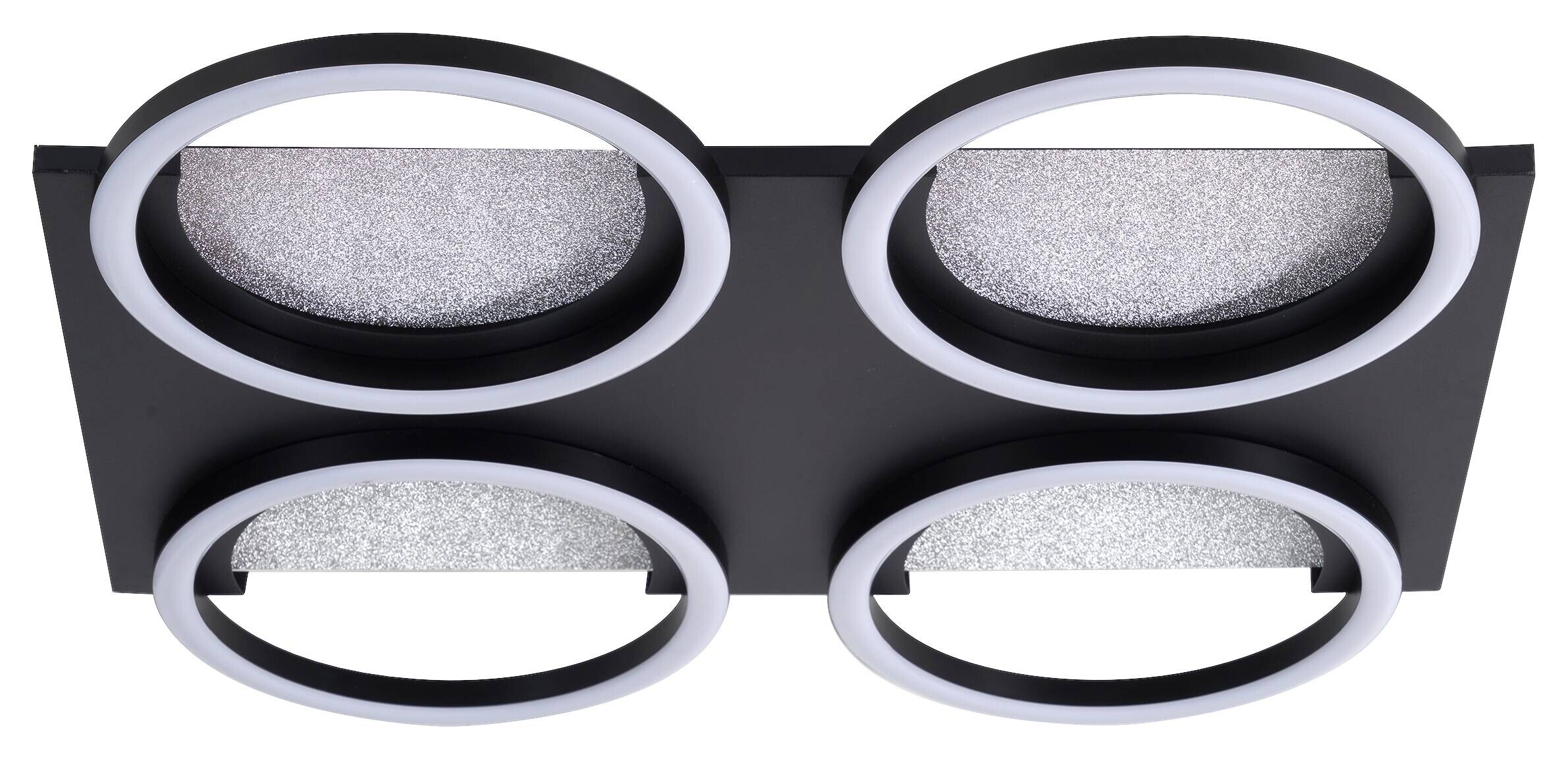 POCOline LED-Deckenleuchte Arietty schwarz Metall Kunststoff B/H/L: ca. 44,5x7x48 cm