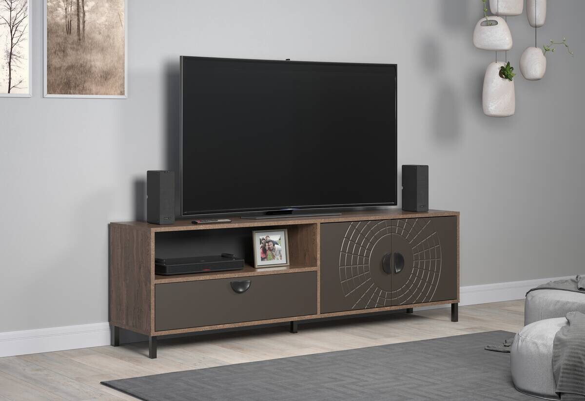 Lowboard Fusion Eiche dunkel Nachbildung bronze Optik B/H/T: ca. 183x55x40 cm