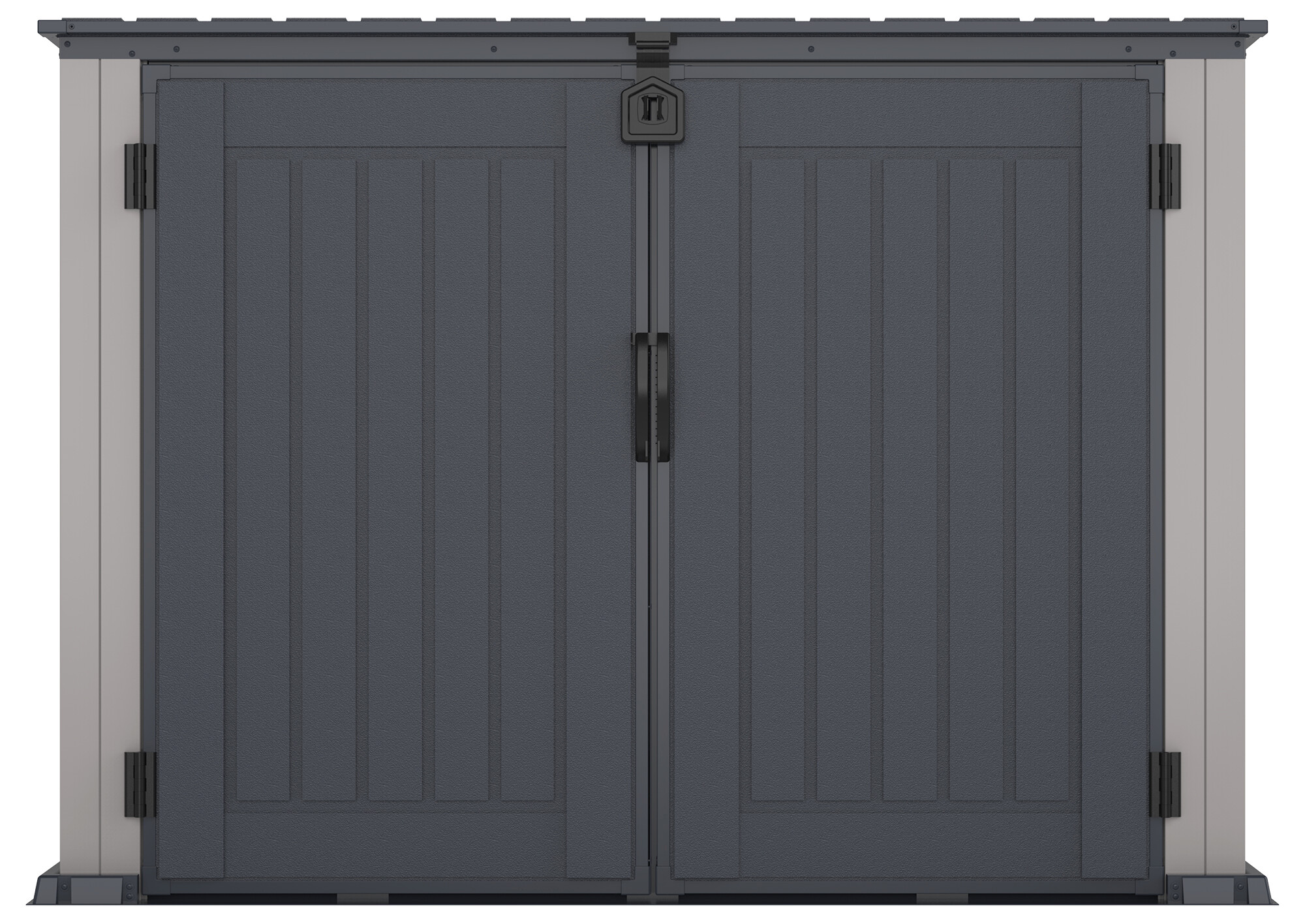 VCM Mülltonnenbox 3er StoreAway grau Kunststoff B/H/L: ca. 124x190x108 cm