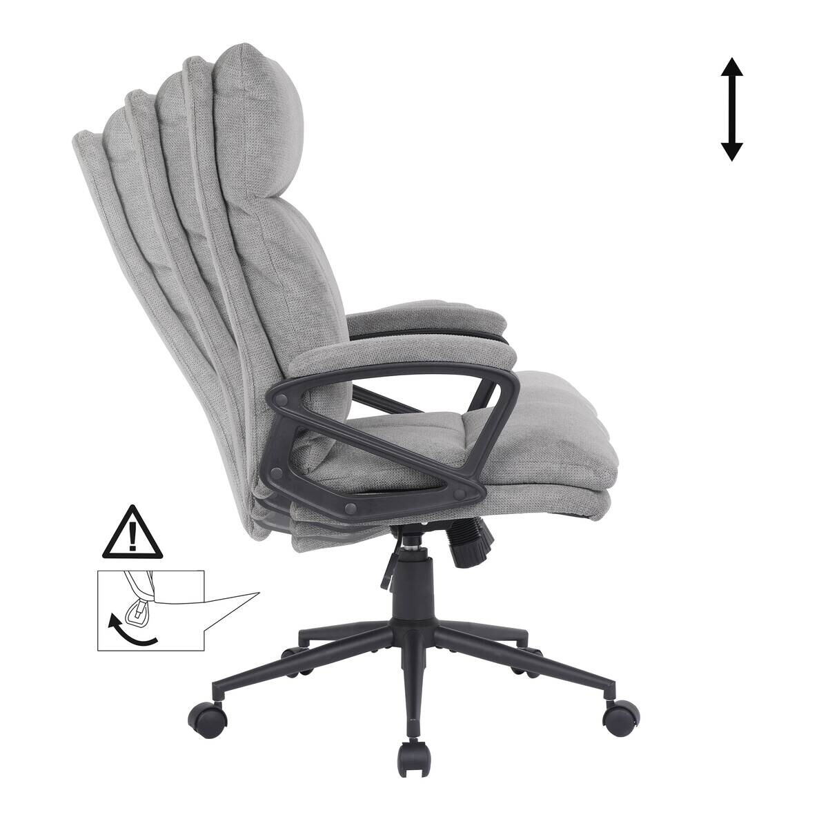 Chefsessel Domi grau Stoff