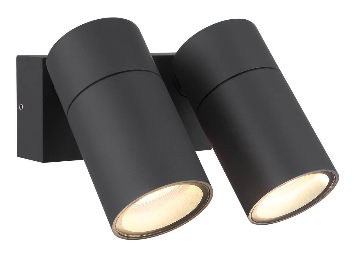 Außenleuchte anthrazit transparent schwarz B/H/T: ca. 15x11,8x10,5 cm