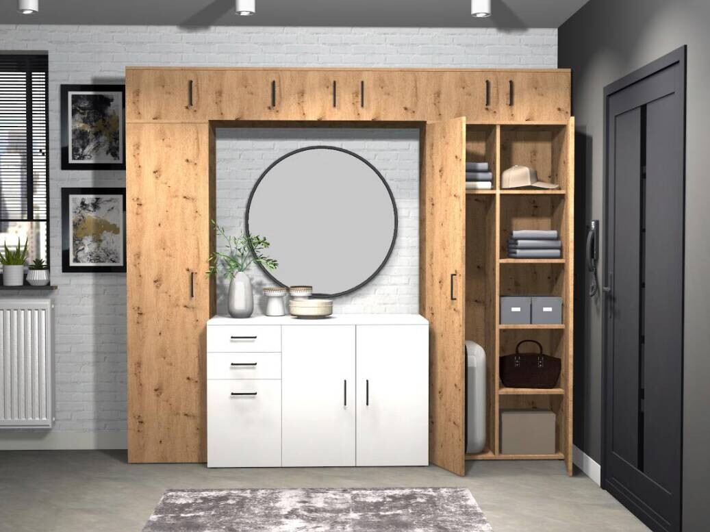 Schrank Multi-Stauraum Typ 20 Beton Optik B/H/T: ca. 45x195x40 cm