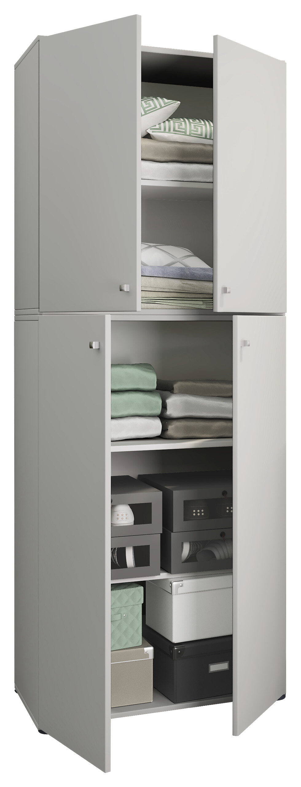Kleiderschrank Lona grau