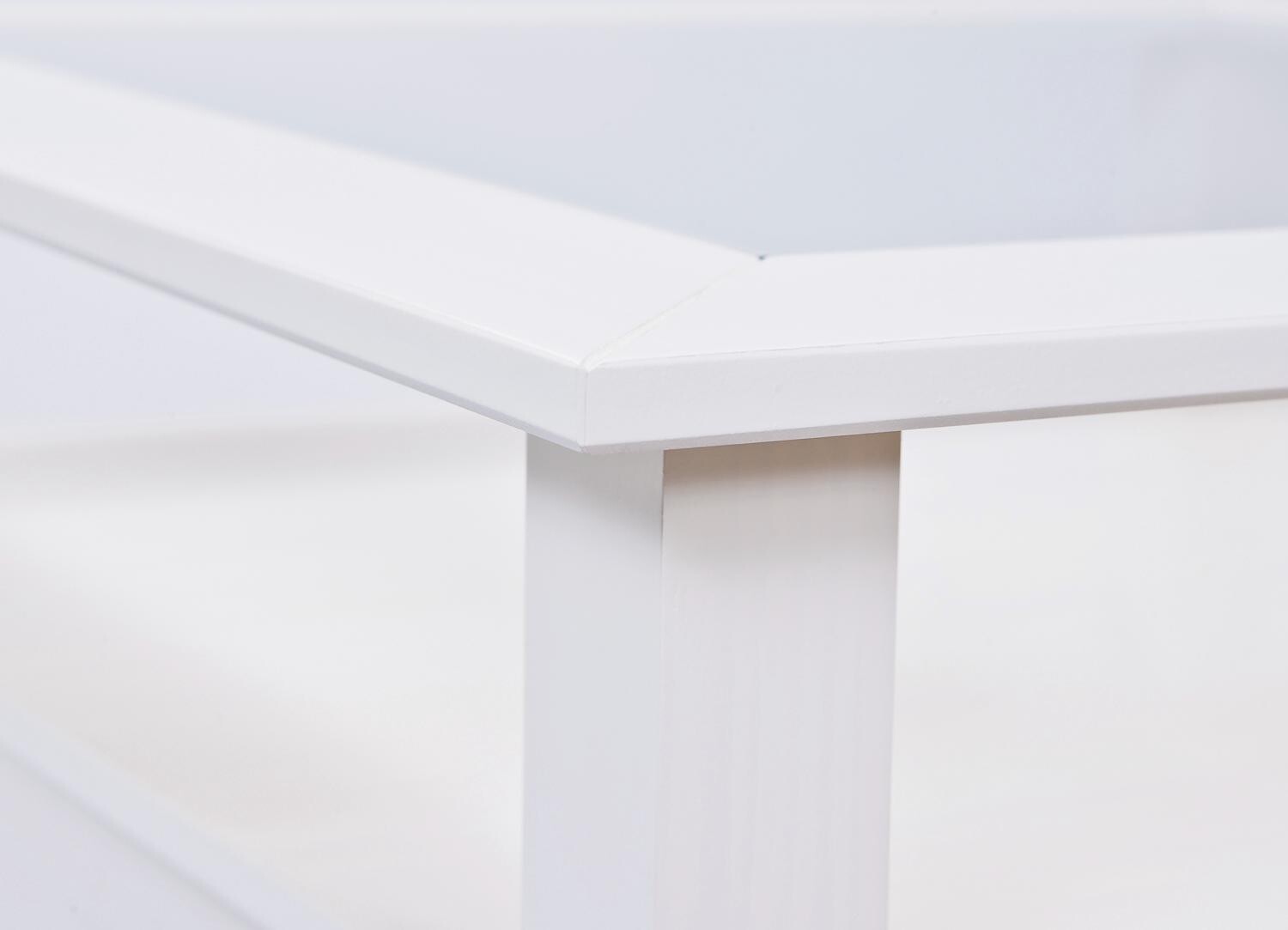 Inter Link Couchtisch Provence weiß Holz B/H/T: ca. 75x45x75 cm