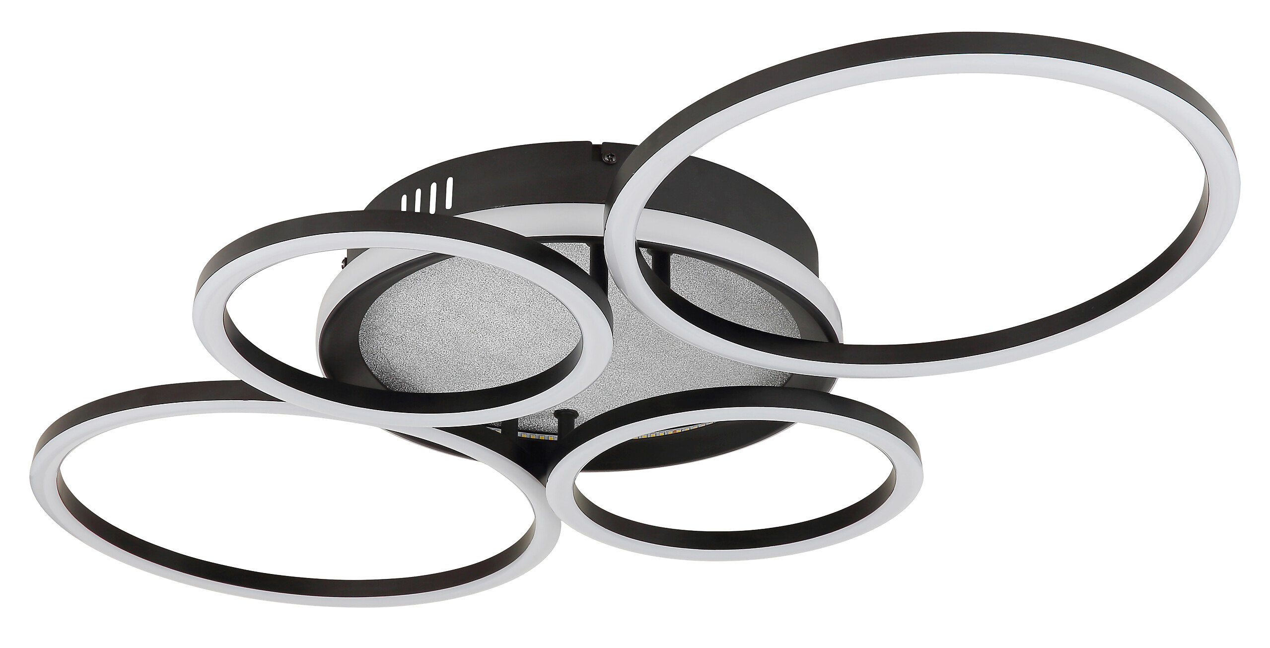 GLOBO Deckenleuchte mattschwarz Metall Kunststoff B/H/L: ca. 51,7x10x72,2 cm 1 Brennstellen