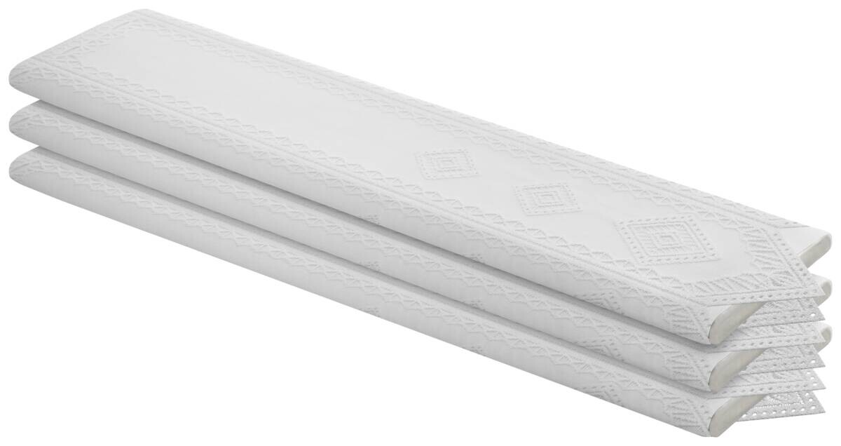 Scheibengardinen-Meterware Raute weiß H: ca. 45 cm