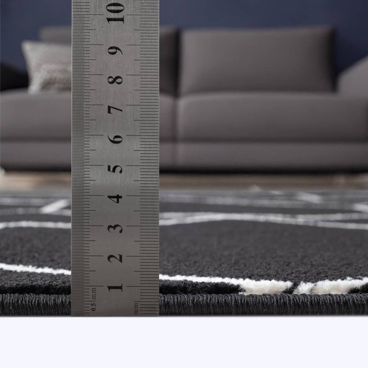 Sanat Teppich Trellis schwarz B/L: ca. 80x200 cm