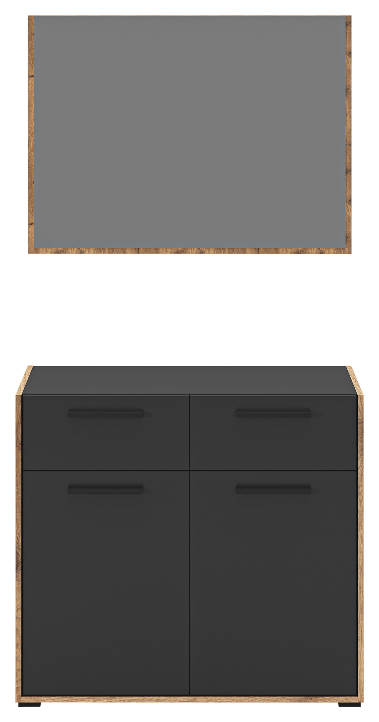 Garderobe Bueno Basalt Nox Oak Nachbildung B/H/T: ca. 95x189x37 cm Garderobe Bueno Basalt Nox Oak Nachbildung B/H/T: ca. 95x189x37 cm