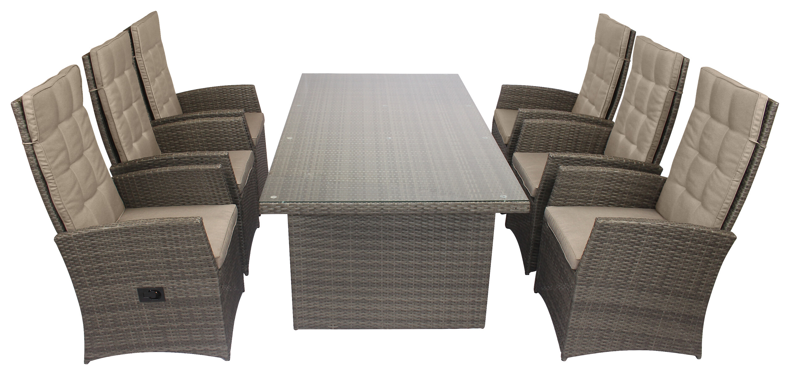 Gartensitzgruppe Barcelona grau Stahl