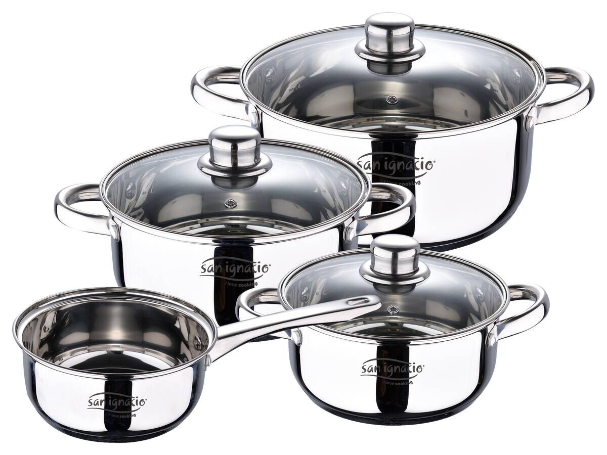 SAN IGNACIO Topfset CASSEL silber Edelstahl 7 tlg.