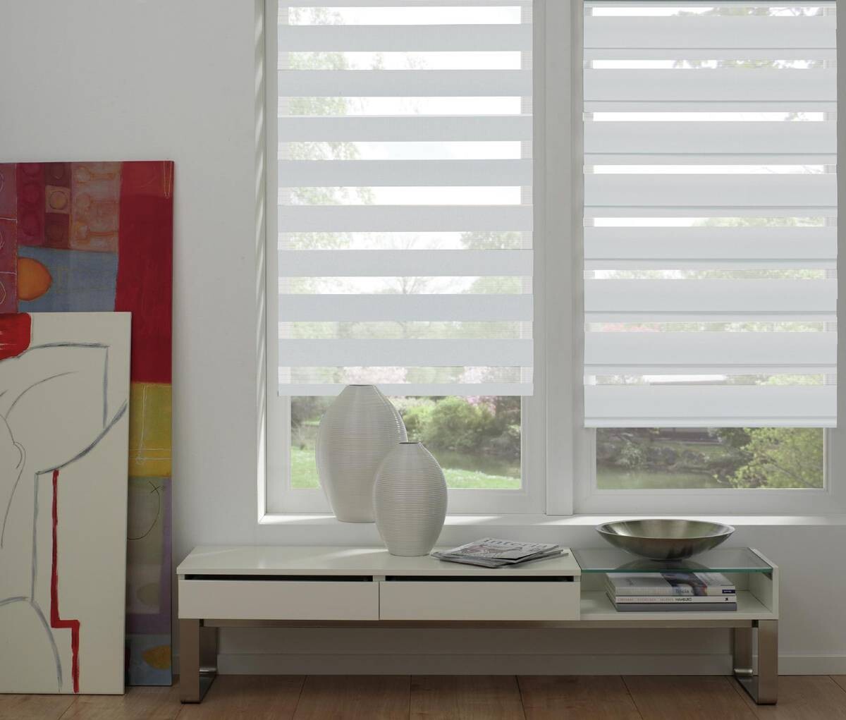 Doppelrollo Easyfix weiß B/L: ca. 90x150 cm