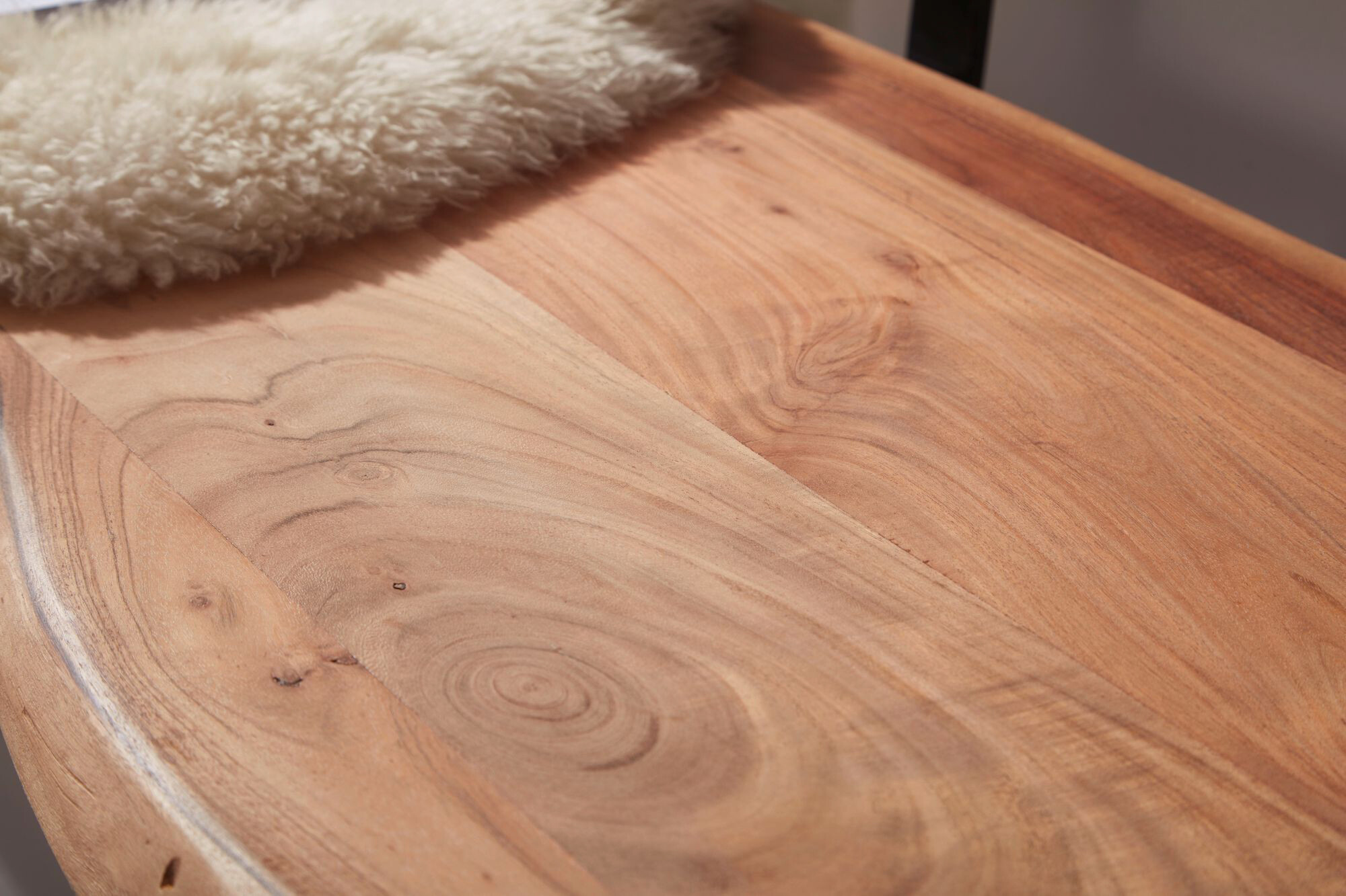 Sitzbank natur schwarz B/H/T: ca. 180x85,5x60 cm