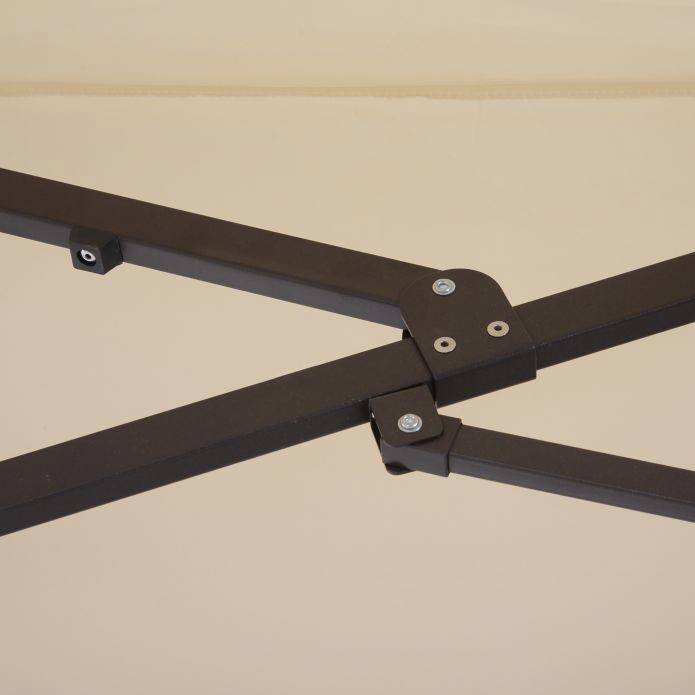 Outsunny Marktschirm creme Metall B/H/L: ca. 270x240x460 cm