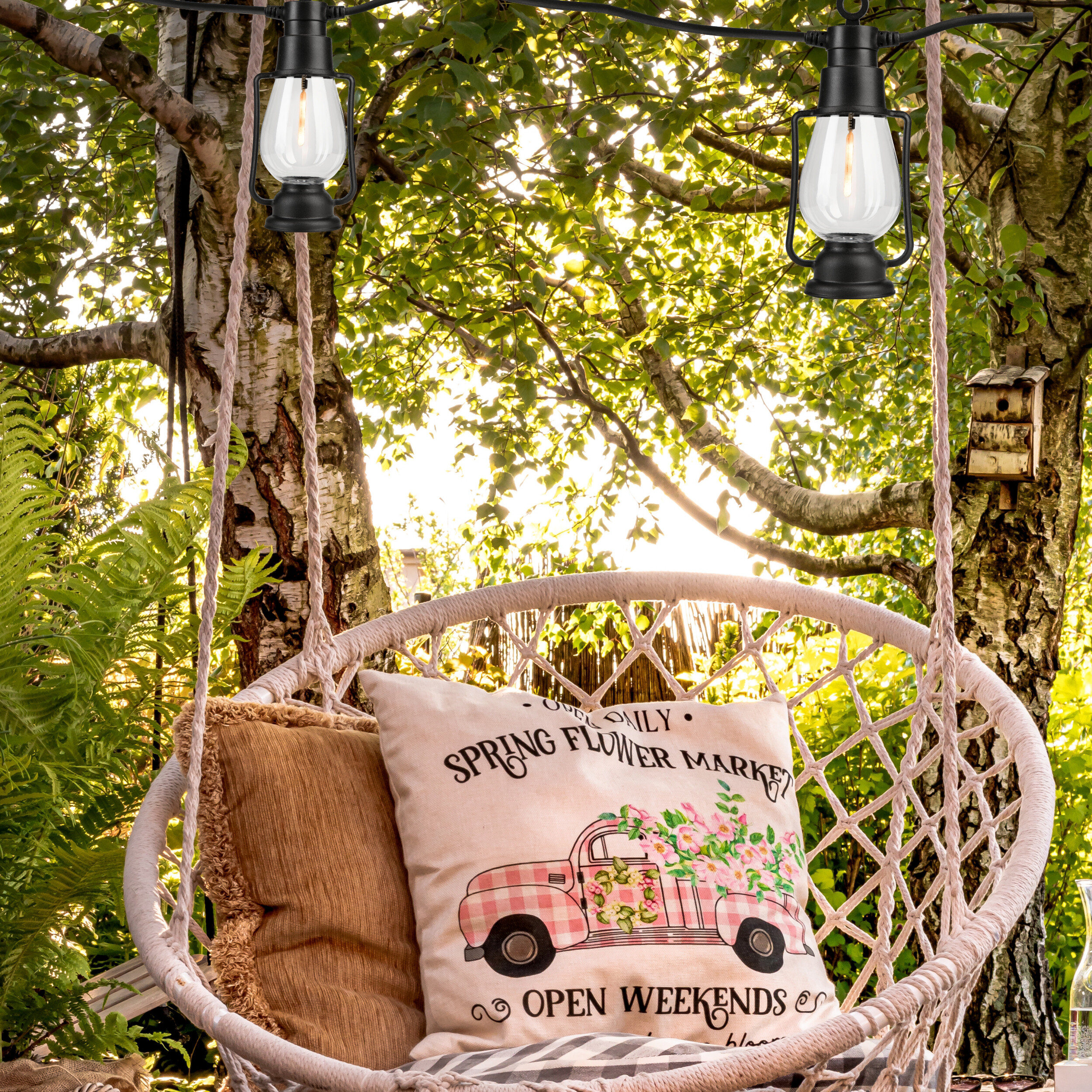 Outdoor-Lichterkette schwarz B/L: ca. 2x1000 cm