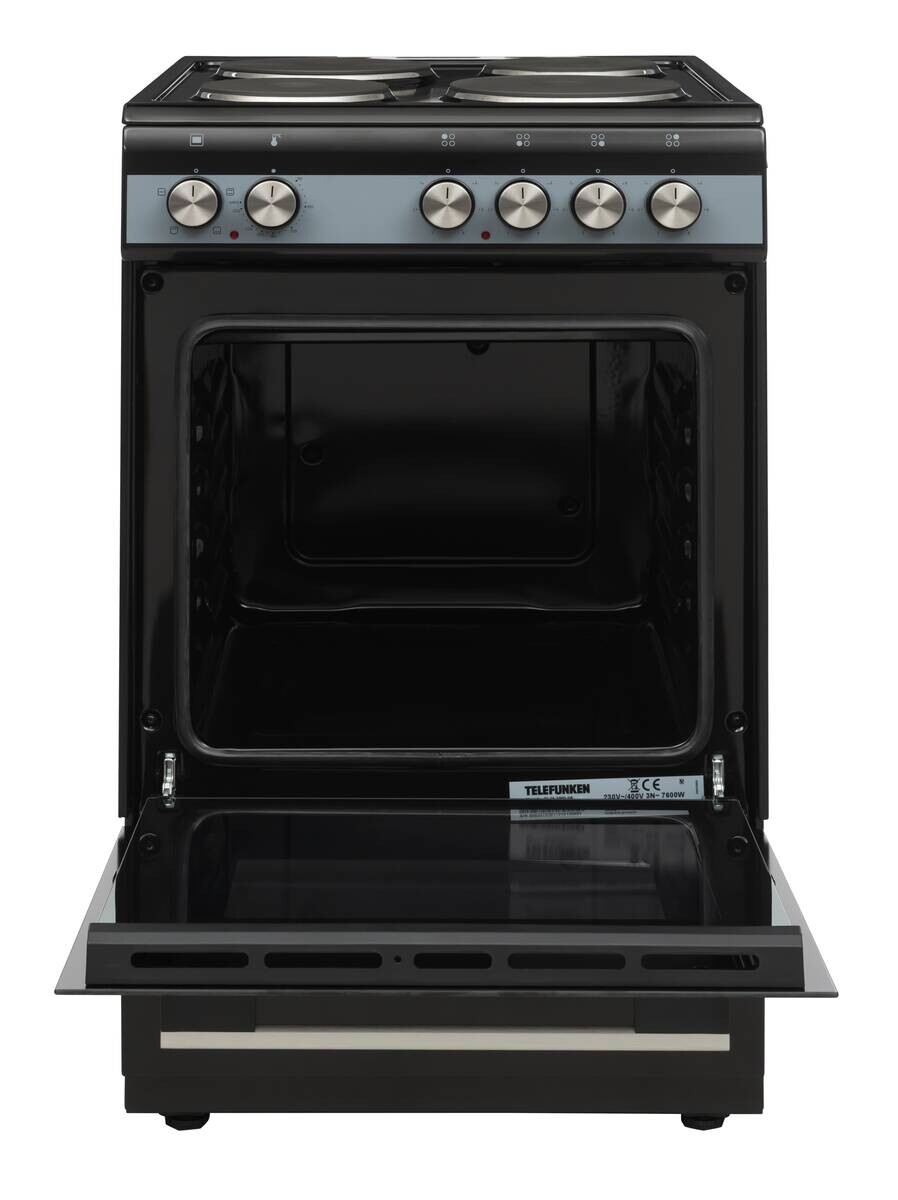 TELEFUNKEN Stand-Elektroherd TF-FS-5060-H4 schwarz B/H/T: ca. 50x85x60 cm