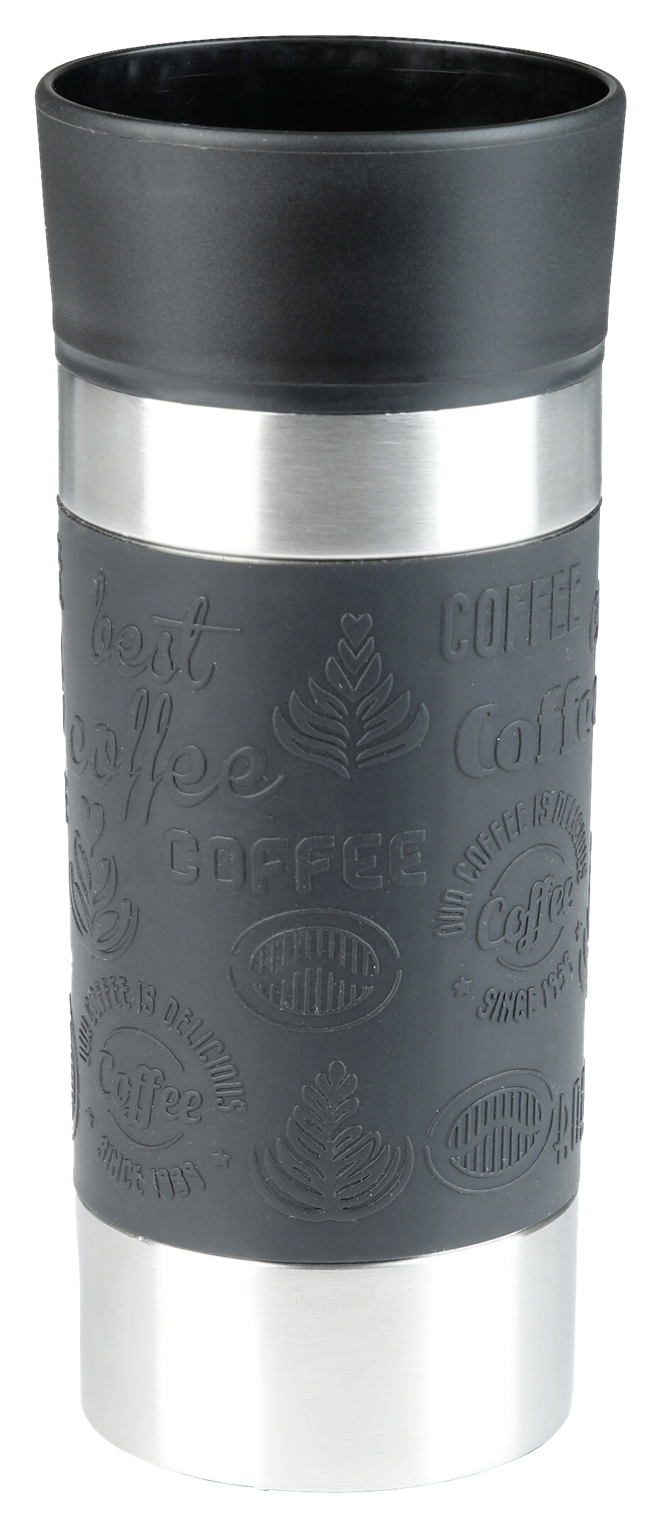 Isolierbecher schwarz Edelstahl H: ca. 19,2 cm