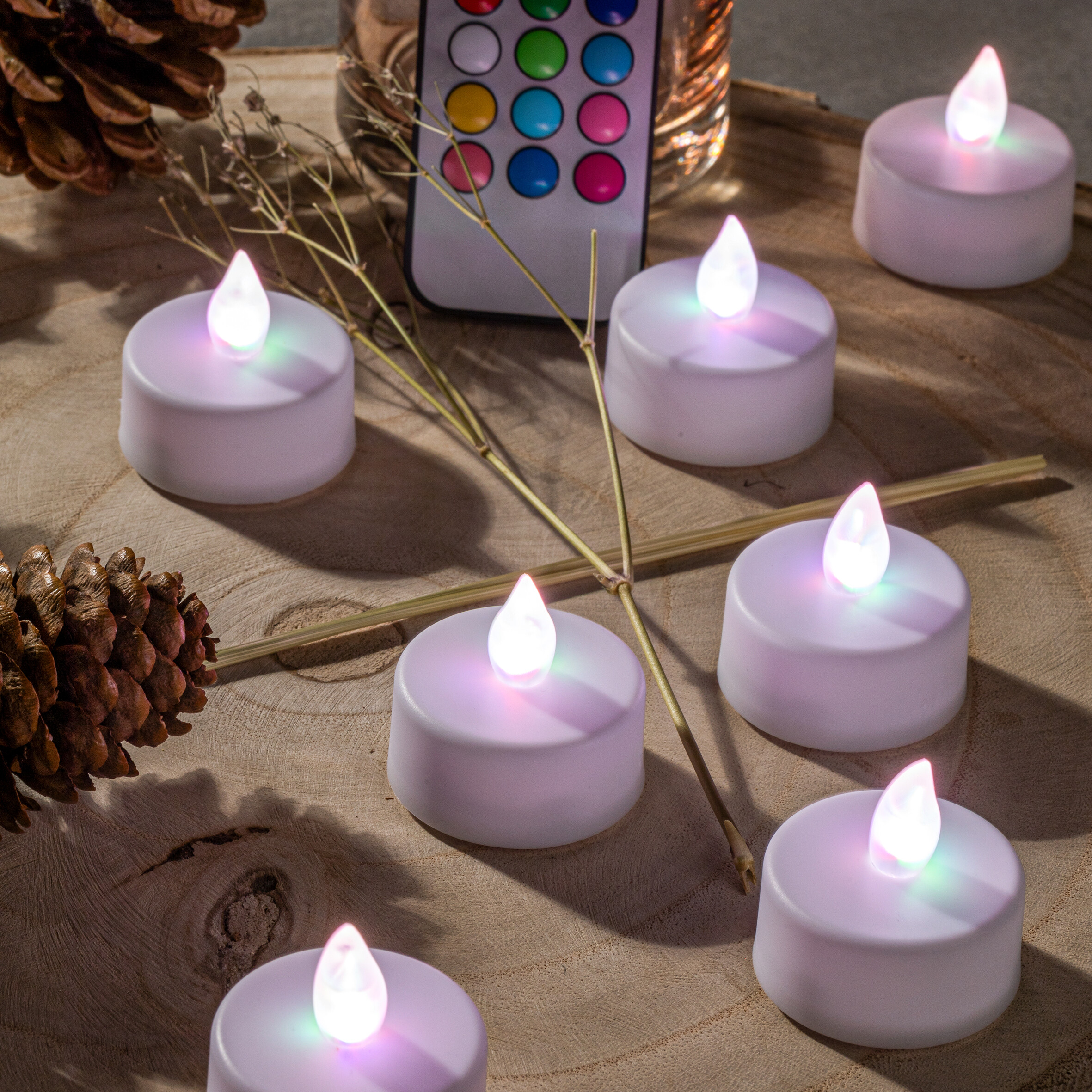 HI LED-Teelichter weiß