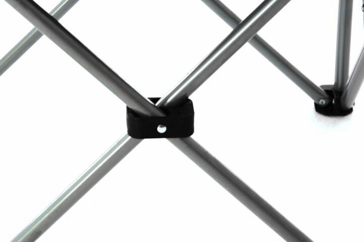 VCM Campingstuhl grau Stahlrohr B/H/L: ca. 47x47x90 cm