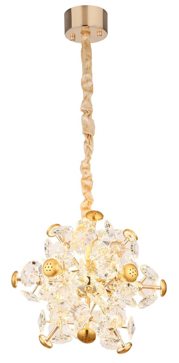 GLOBO Pendelleuchte gold klar Metall Glas H/D: ca. 120x40 cm 1.0 Brennstellen