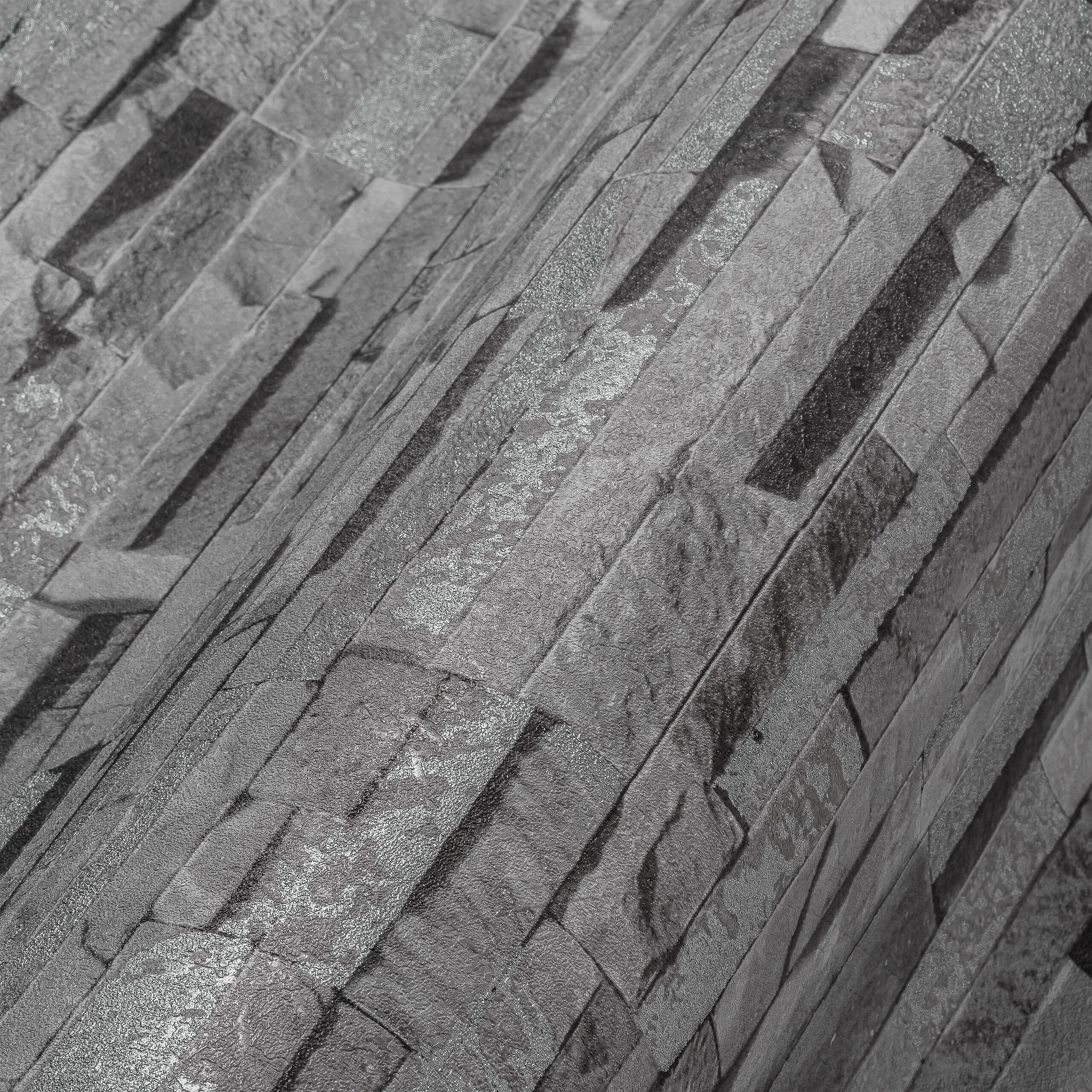 A.S.Creation Vliestapete grau B/H/D: ca. 53x1005x9,1 cm