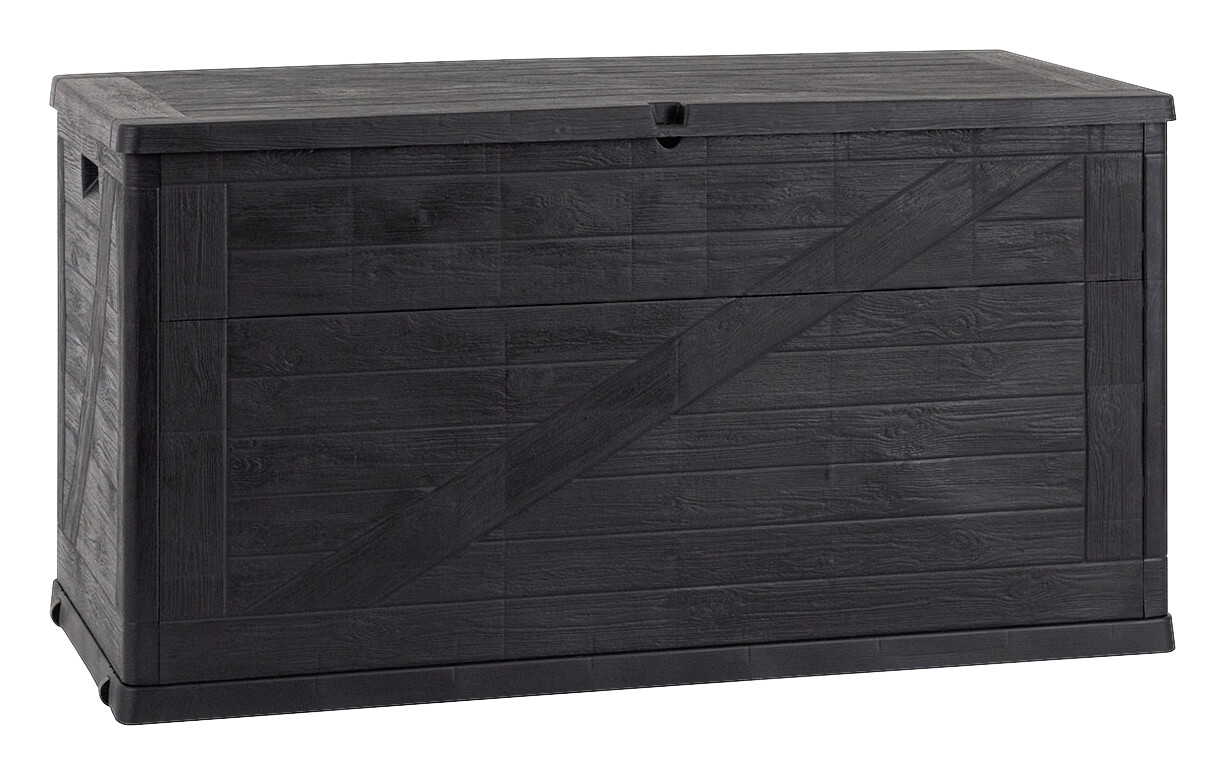 Toomax Aufbewahrungsbox Wood anthrazit Kunststoff B/H/L: ca. 63x56x120 cm