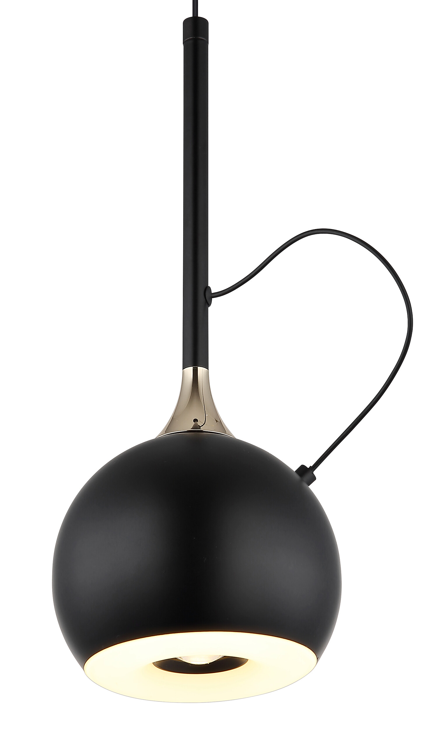 GLOBO Pendelleuchte mattschwarz gold Metall H/D: ca. 150x12 cm 1.0 Brennstellen