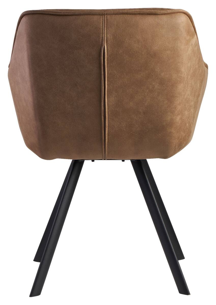 Stuhl braun Stoff B/H/T: ca. 60x85x64 cm