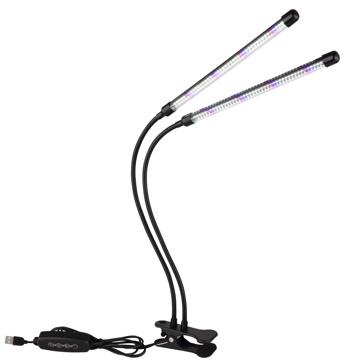 GLOBO LED-Klemmstrahler mattschwarz transparent Metall Kunststoff B/H/T: ca. 45x47x41 cm 1 Brennstellen