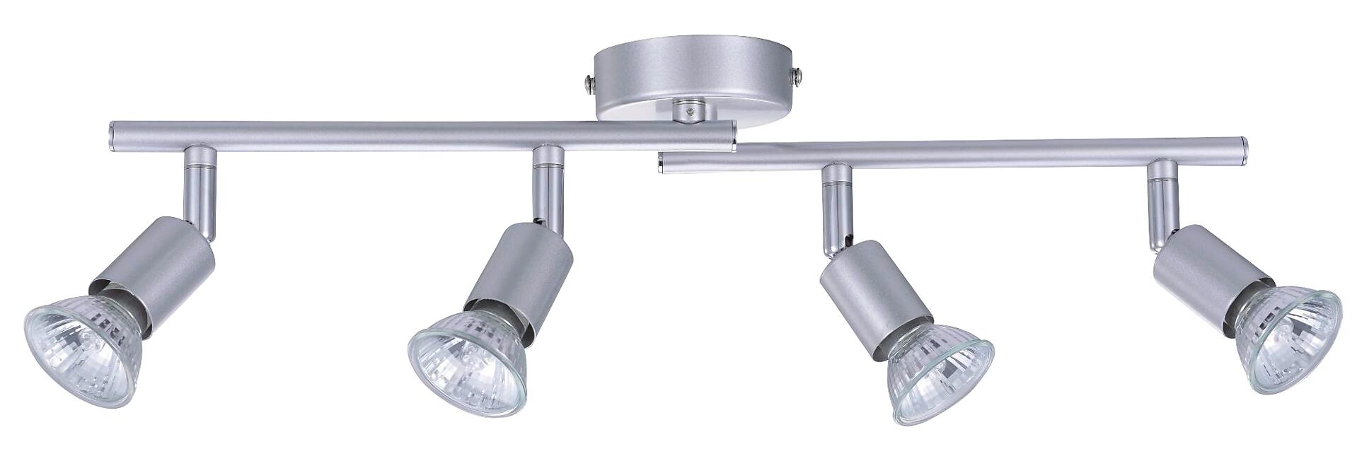 Sensation Spotbalken Mundo silber Metall L: ca. 50 cm GU10 4 Brennstellen