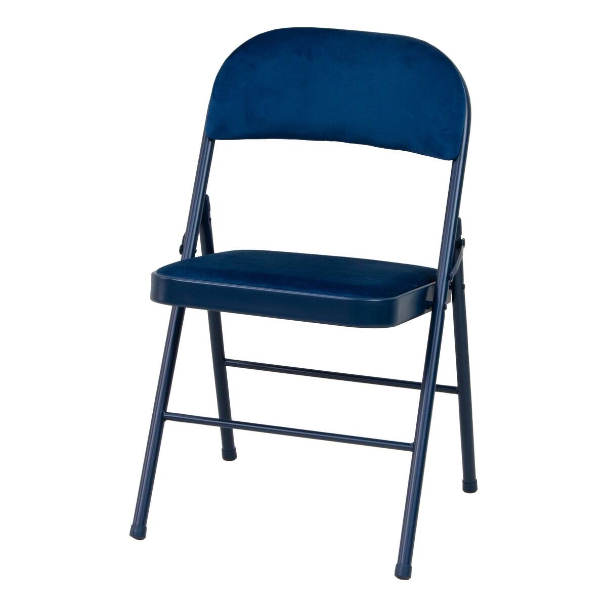 Klappstuhl Sören blau Samtoptik B/H/T: ca. 46,5x79x47 cm