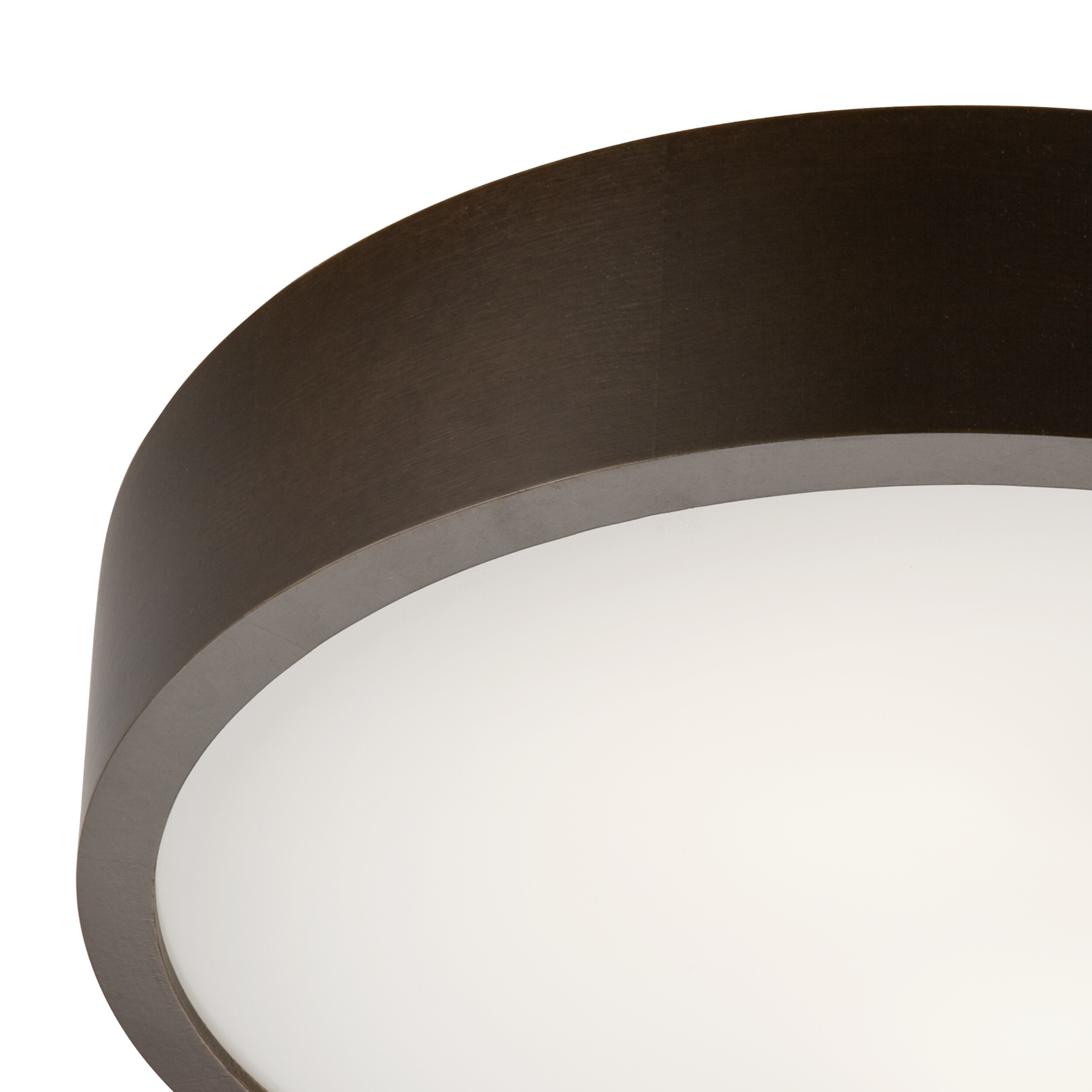 Lamkur Deckenleuchte dunkelbraun Glas Holz B/H/L: ca. 38,5x12x38,5 cm 2 Brennstellen