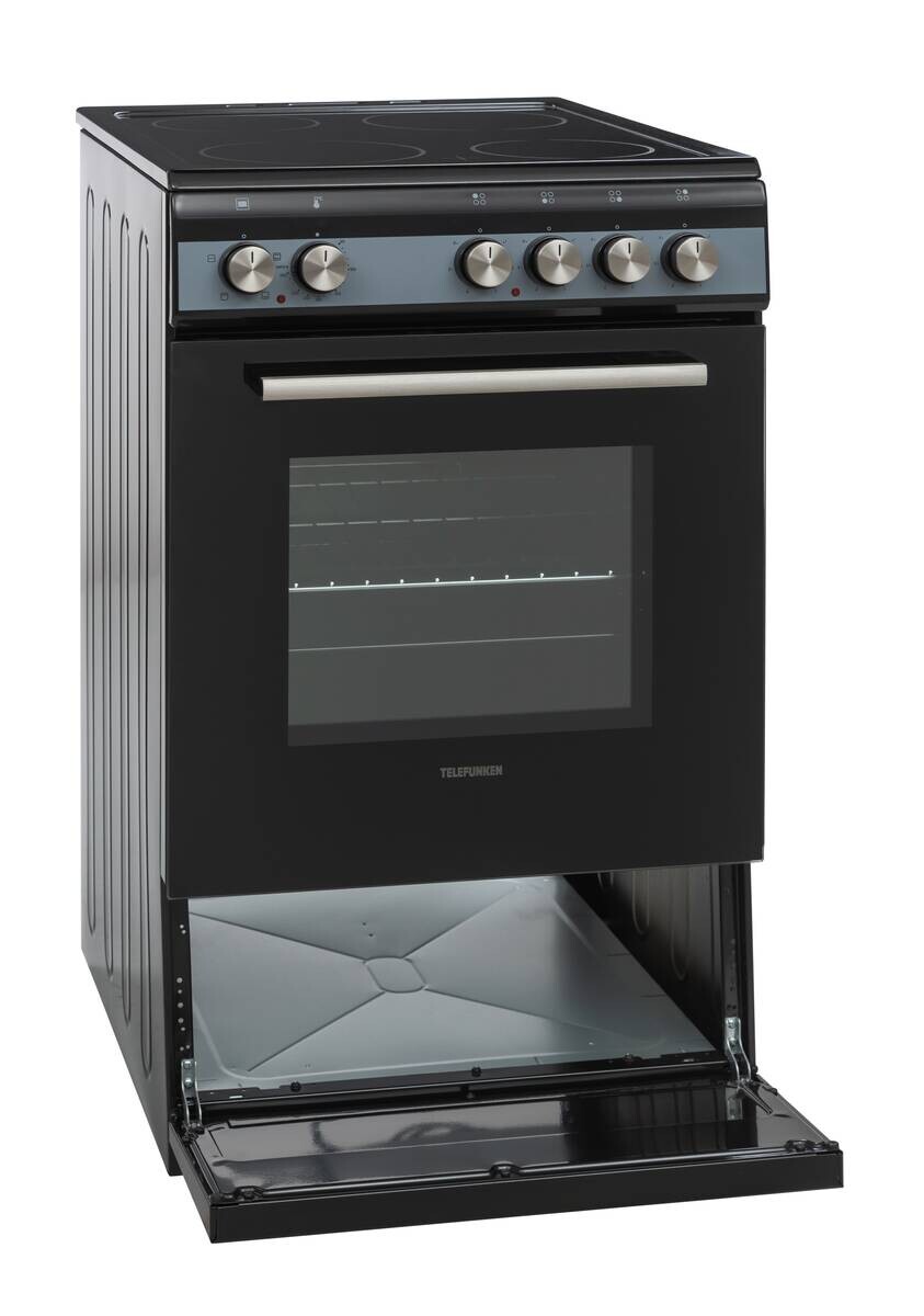 TELEFUNKEN Stand-Elektroherd TF-FS-5060-K4B schwarz B/H/T: ca. 50x85x60 cm