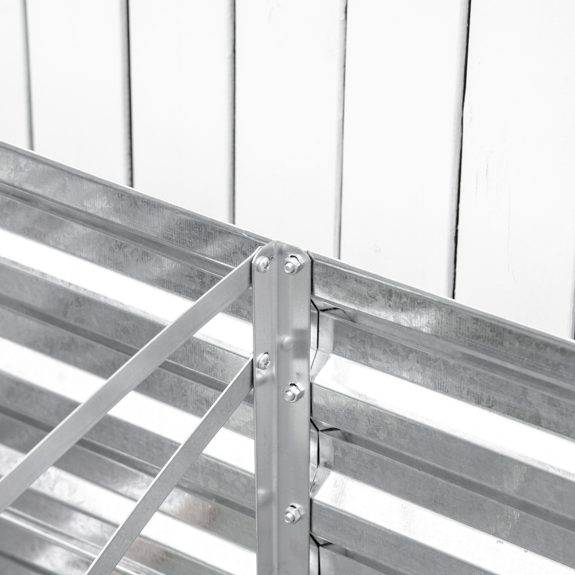 Outsunny Hochbeet silber Stahl B/H/L: ca. 90x59x180 cm